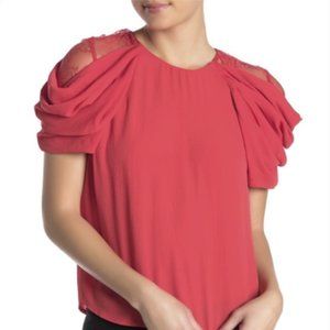 ONE ONE SIX Machida Lace Draped Shoulder Blouse